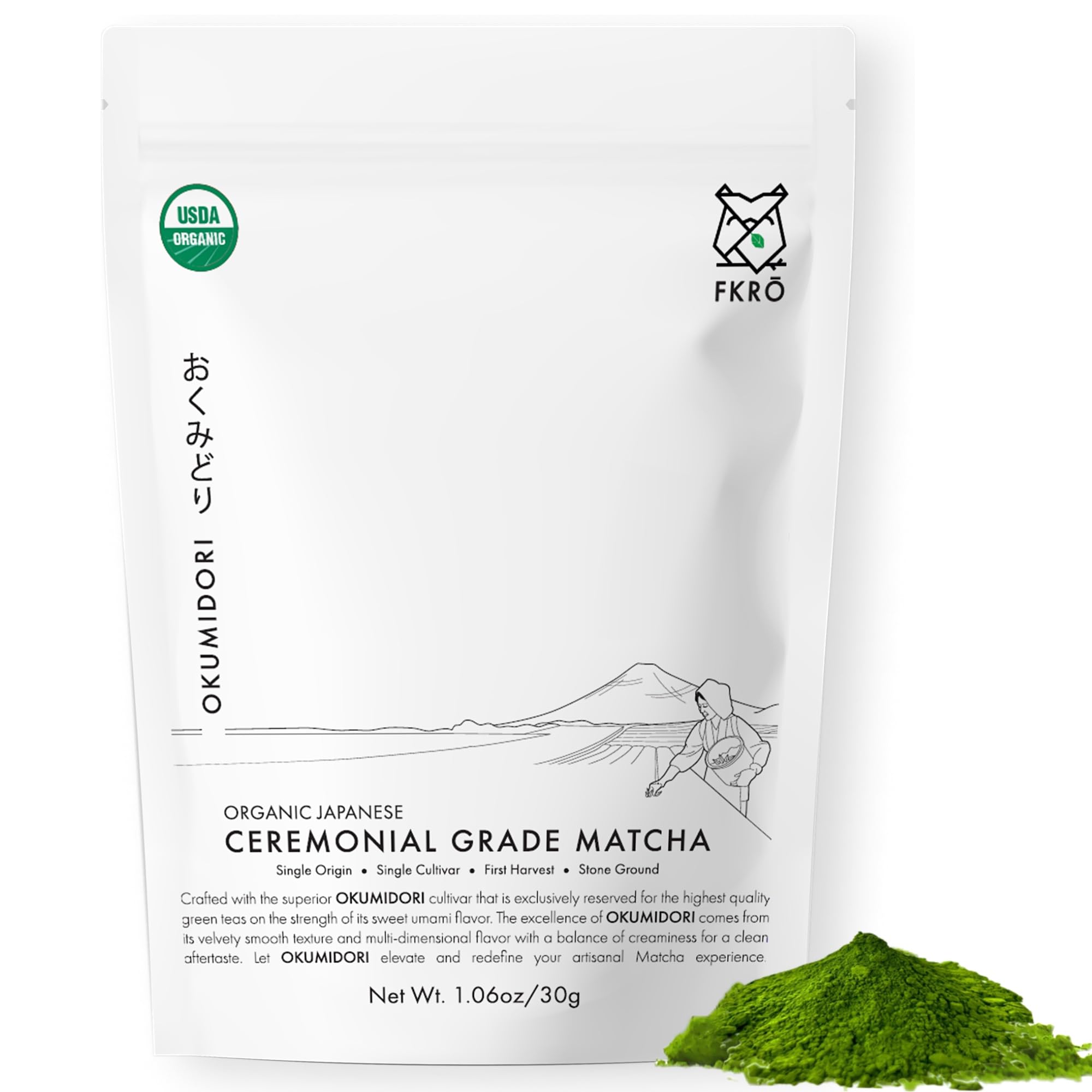 抹茶(おくみどり)５００ｇ Ceremonial Grade Matcha Amazon.com: FKRO Organic Ceremonial Grade Matcha Green Tea Powder